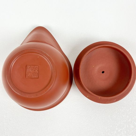 Japanese Tokoname Houhin Handleless Teapot Red Clay Shuedi Green Tea 6 oz 180 ml - Picture 4 of 8